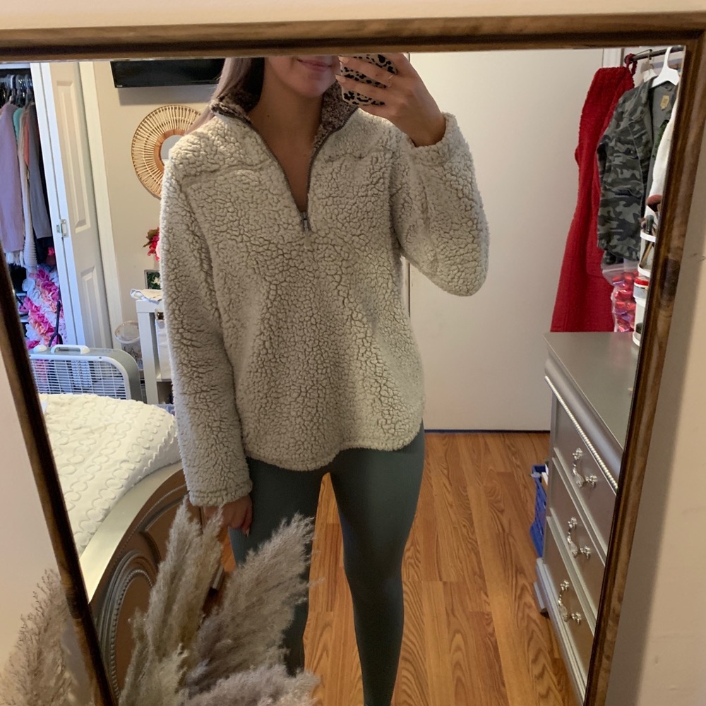 Cream and Brown Sherpa